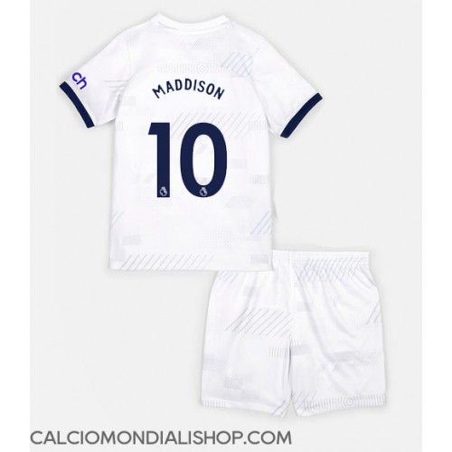 Maglie da calcio Tottenham Hotspur James Maddison #10 Prima Maglia Bambino 2023-24 Manica Corta (+ Pantaloni corti)